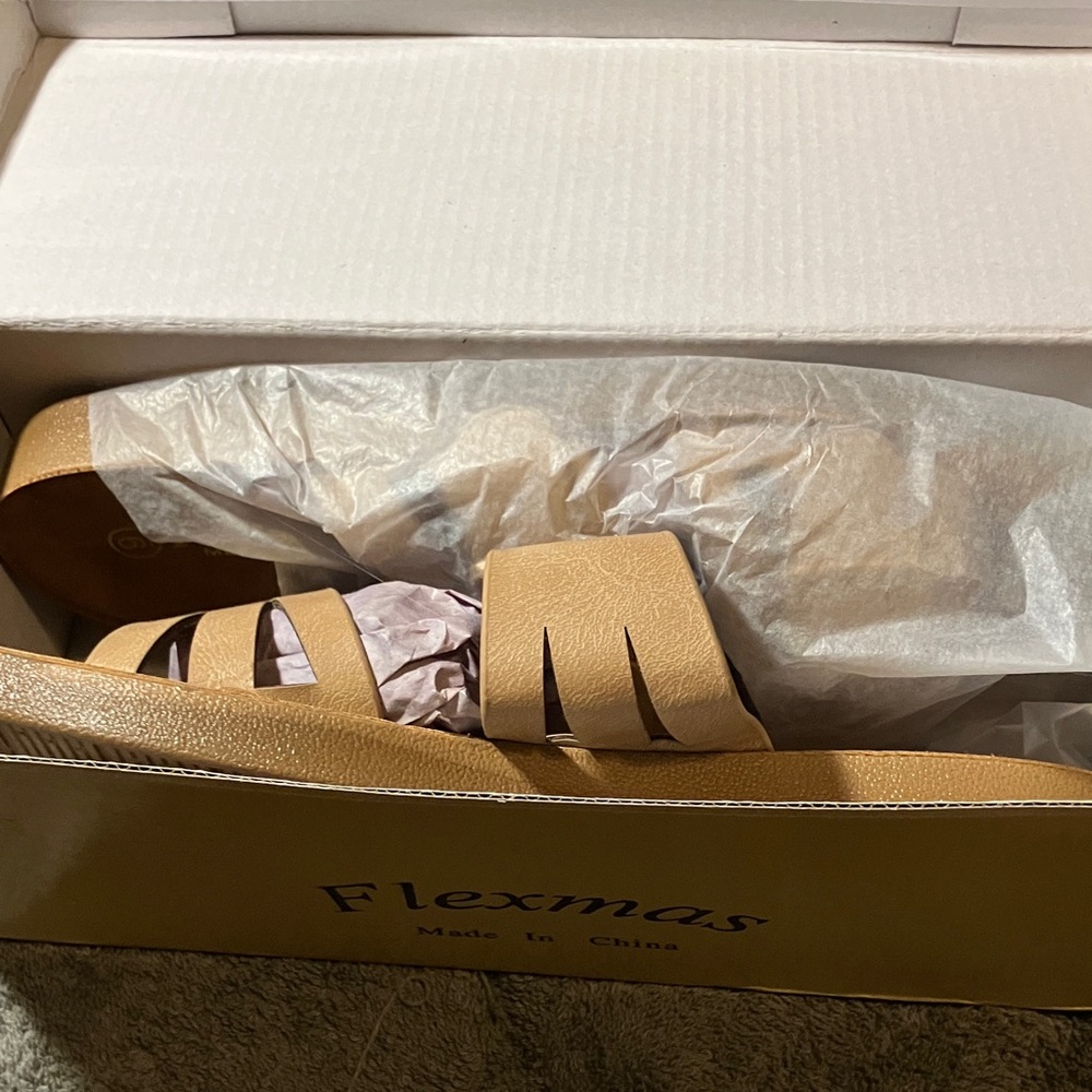 Flexmas Tan Leather Sandals